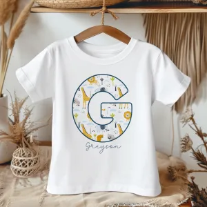 Personalised Name Safari Animals Toddler & Kids T Shirt