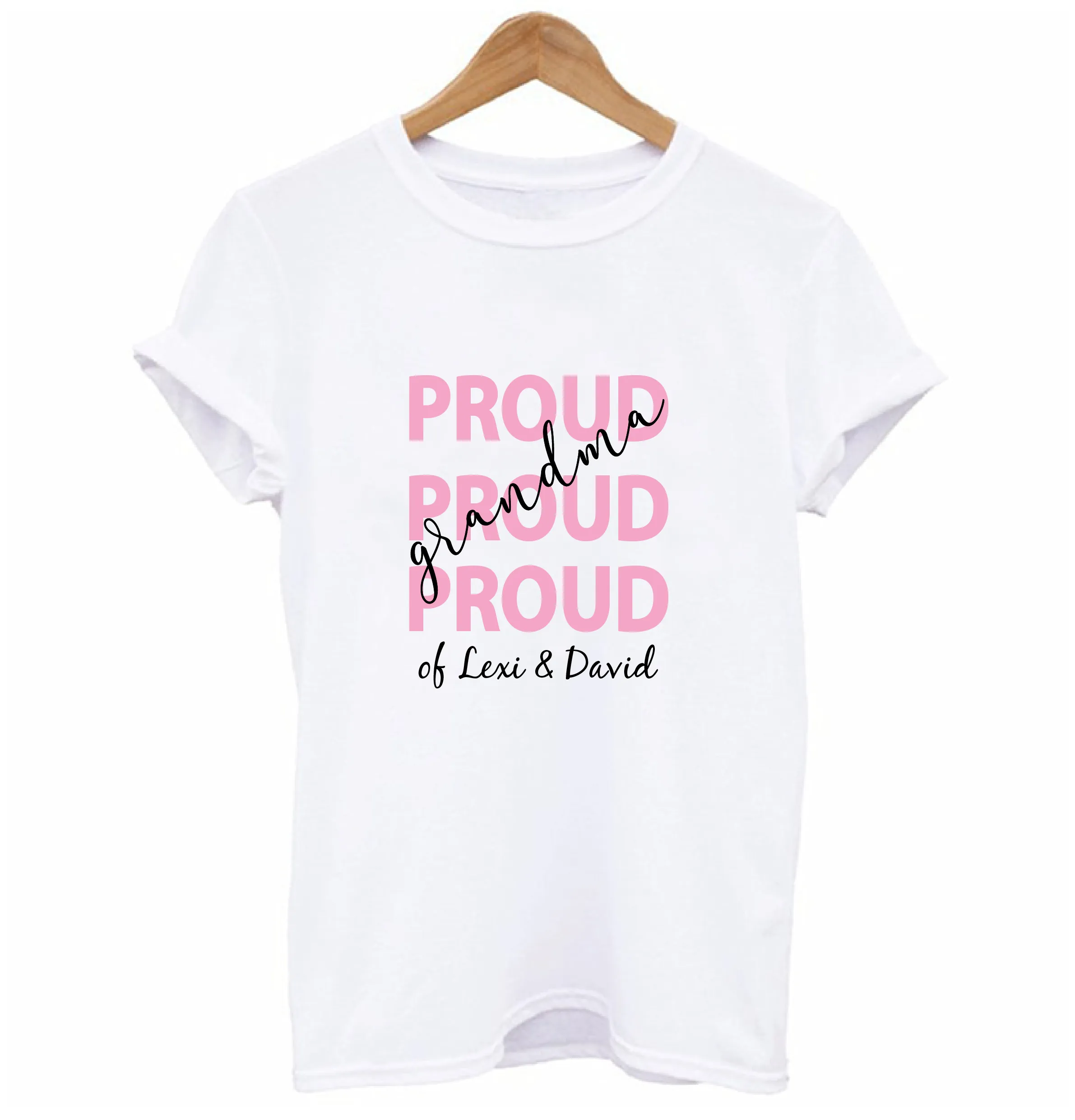 Personalised Proud Grandma T-shirt