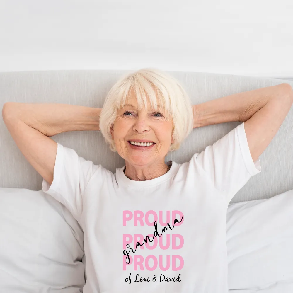 Personalised Proud Grandma T-shirt