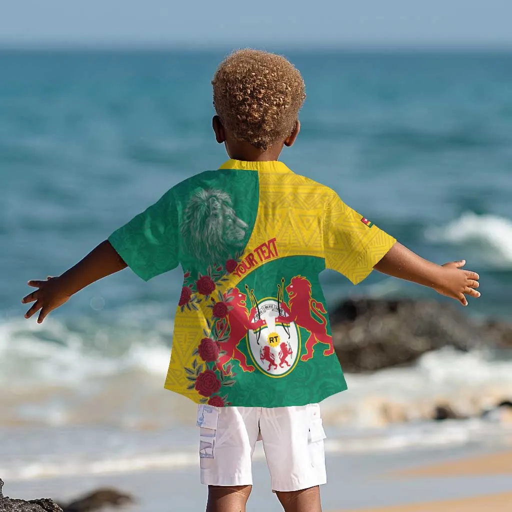 Personalised Togo Kid Hawaiian Shirt Coat Of Arms - African Mix Rose Pattern LT15