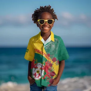 Personalised Togo Kid Hawaiian Shirt Coat Of Arms - African Mix Rose Pattern LT15