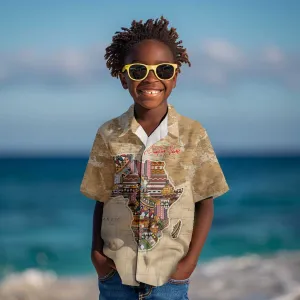 Personalized Africa On World Map Kid Hawaiian Shirt DT02