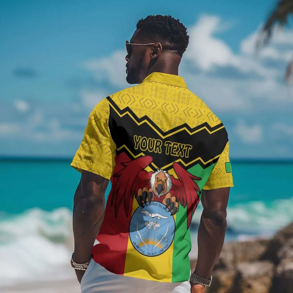 Personalized Afro Mali Vulture Hawaiian Shirt Coat Of Arms - Bogolan Pattern LT15