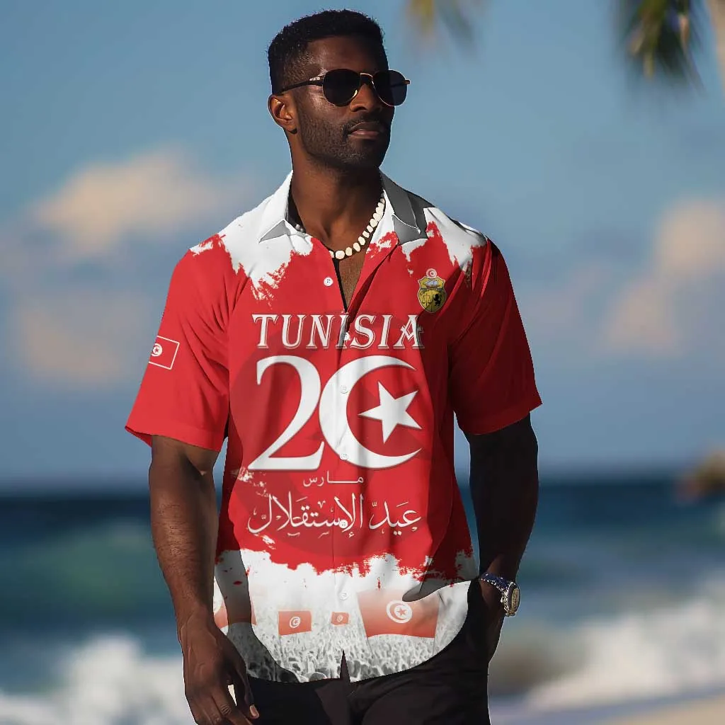 Personalized Afro Tunisia Hawaiian Shirt Happy 69th Anniversary Independence LT15