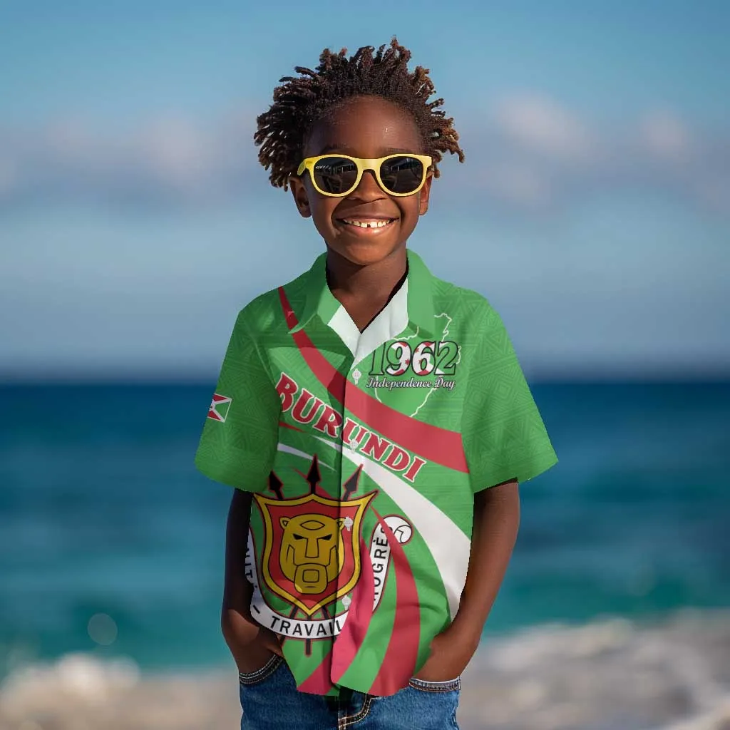 Personalized Burundi Kid Hawaiian Shirt 63rd Anniversary of Independence LT15