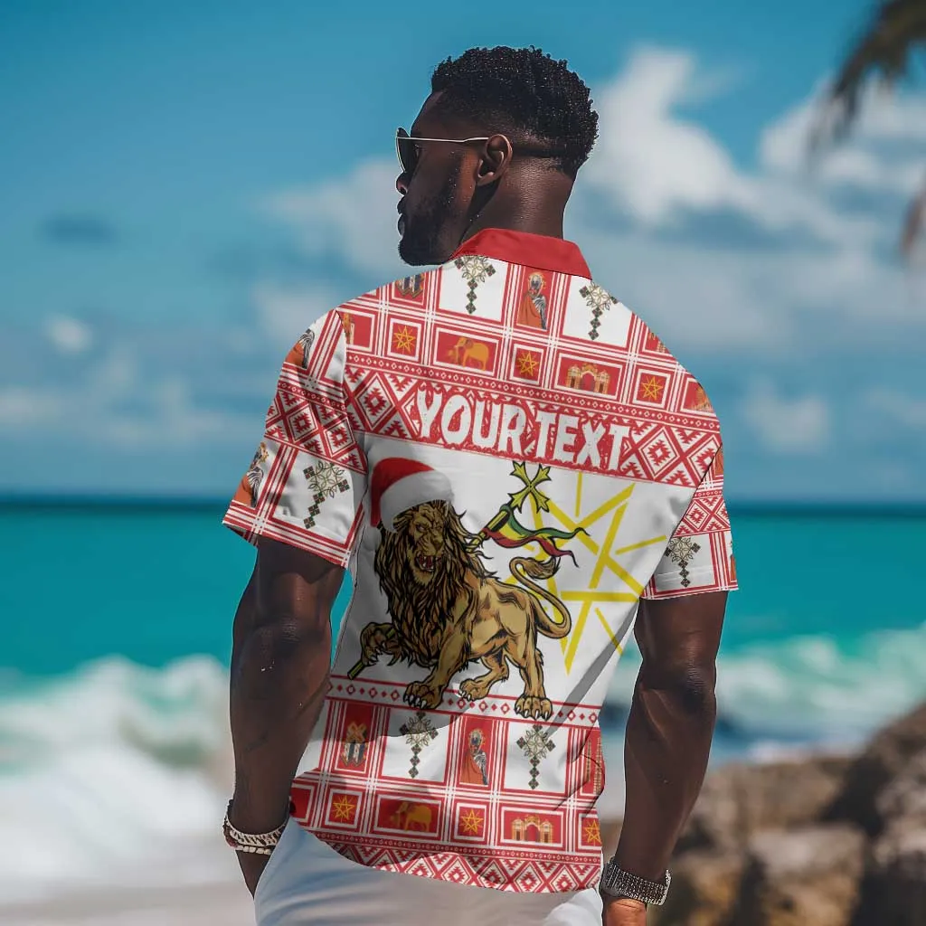 Personalized Ethiopia Melikam Gena Hawaiian Shirt Merry Christmas Lion of Judah LT18