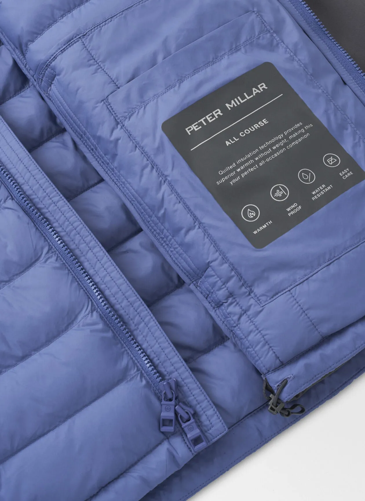 Peter Millar Mens Classic Fit All Course Hybrid Hoodie - ASTRAL BLUE
