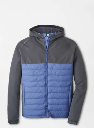 Peter Millar Mens Classic Fit All Course Hybrid Hoodie - ASTRAL BLUE