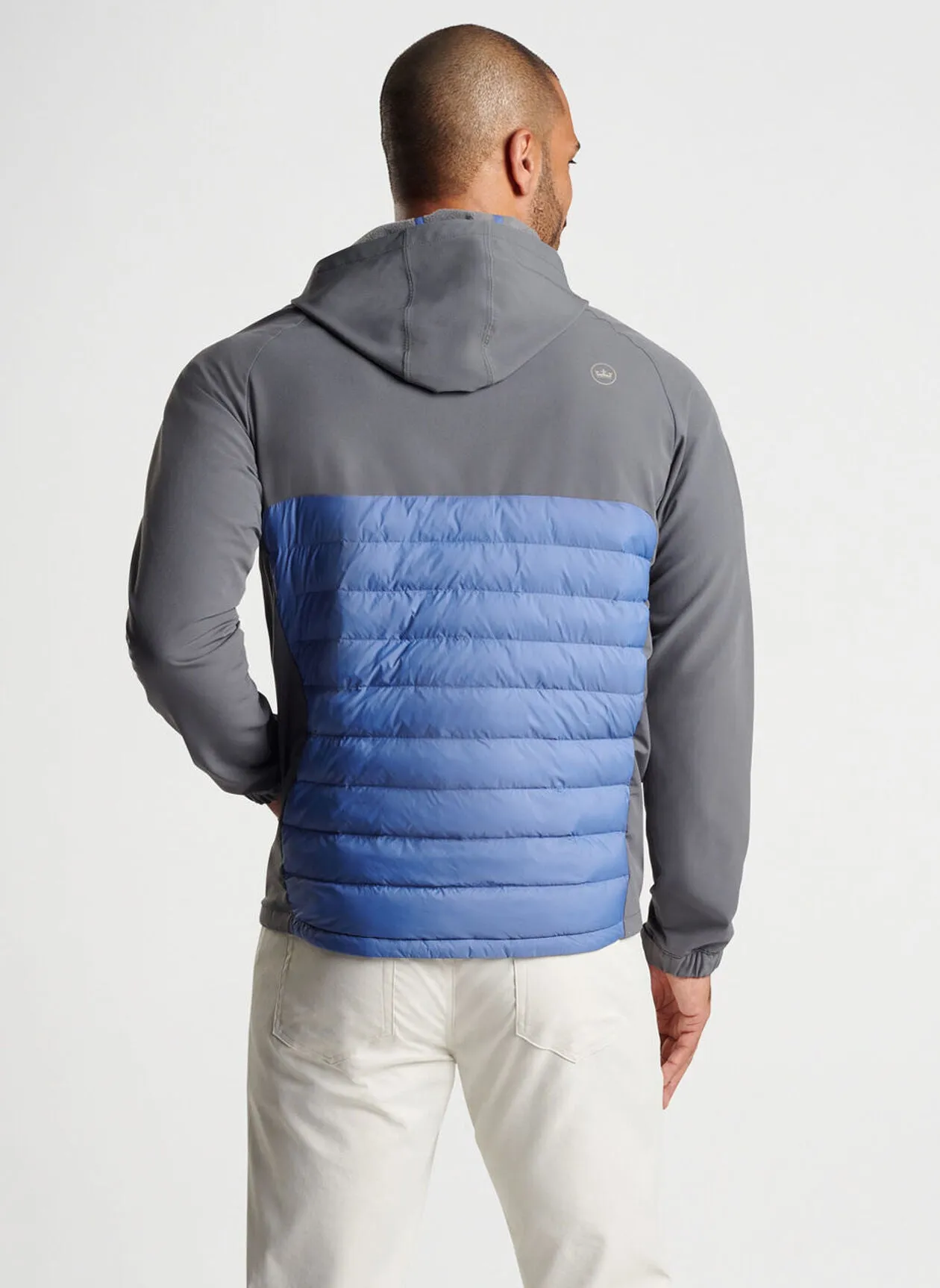 Peter Millar Mens Classic Fit All Course Hybrid Hoodie - ASTRAL BLUE
