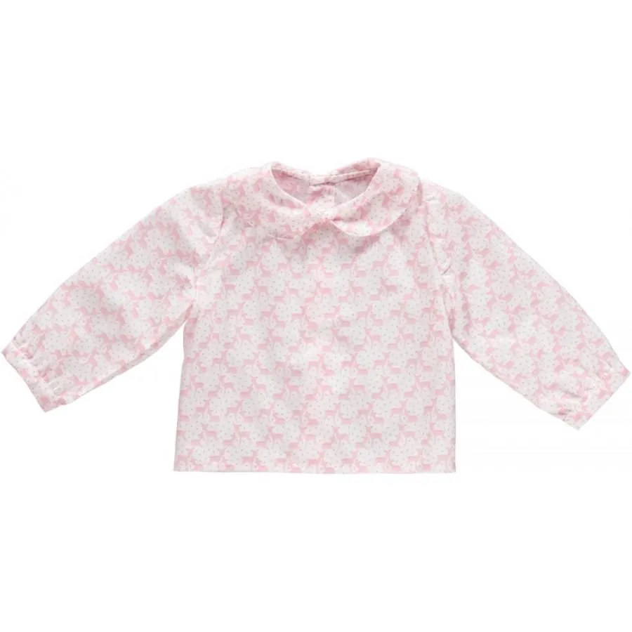 Pink Bambi Print Blouse
