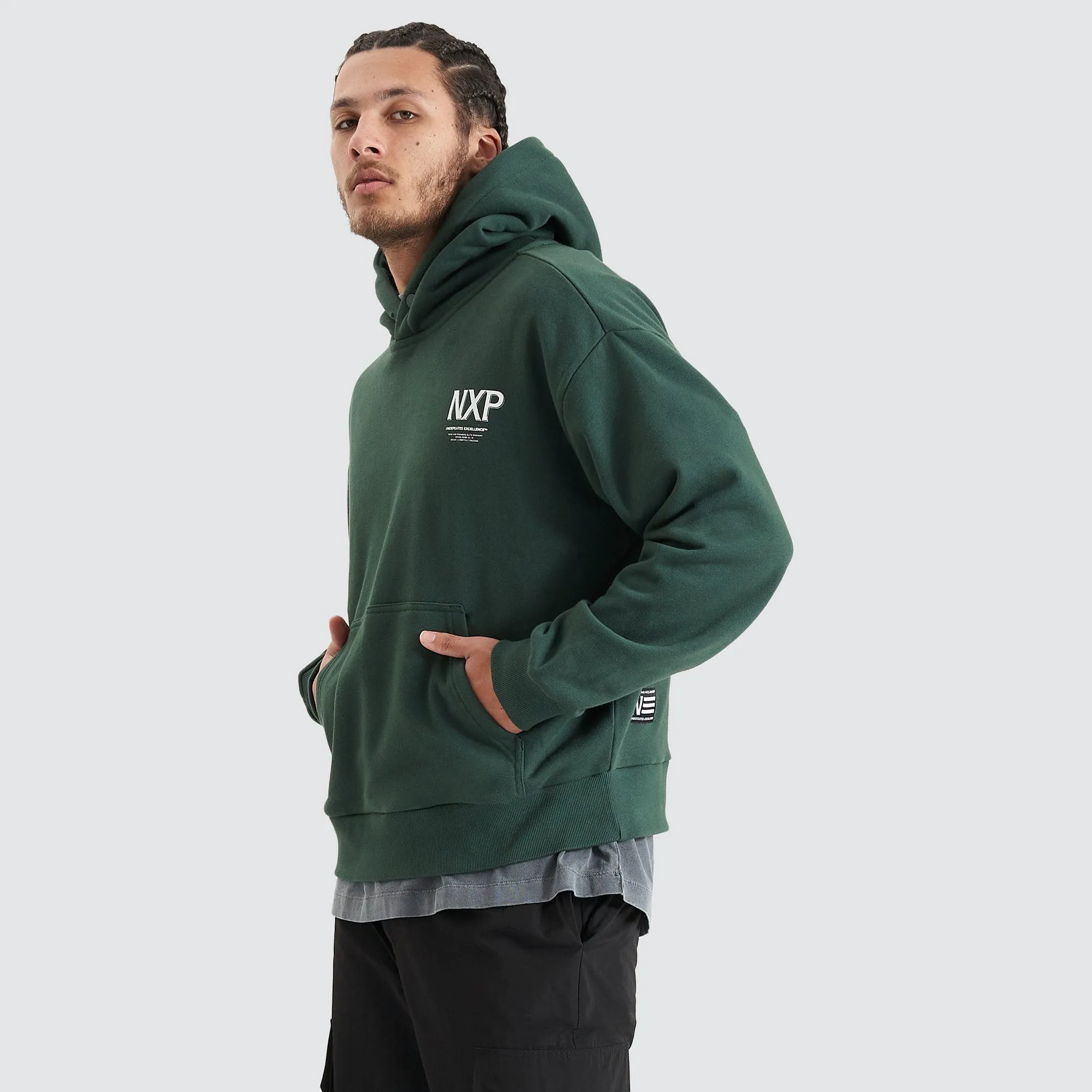 Platinum Heavy Box Fit Hoodie Pine Grove
