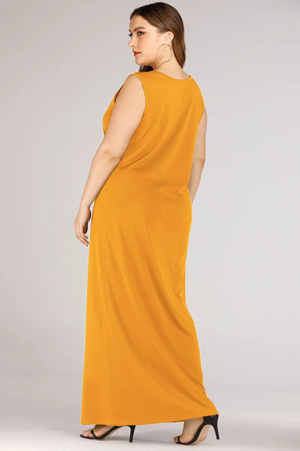 Plus Size Scoop Neck Maxi Tank Dress (3 Colors)