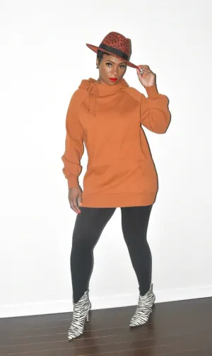 POPPIN SIde Tie Hoodie (Almond)
