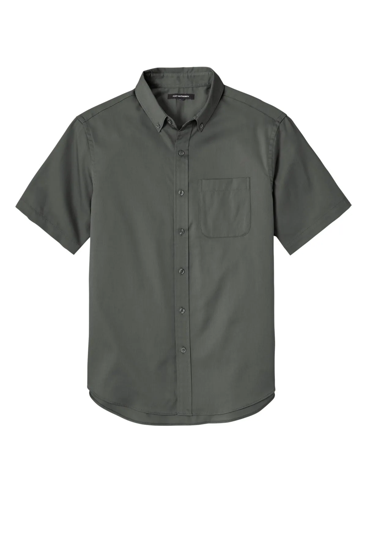 Port Authority Short Sleeve SuperPro React Twill Shirt. W809 Storm Grey