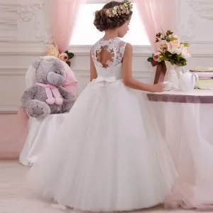 Pretty Flower Girl Dress with Applique and Taffeta fabric Free Shipping