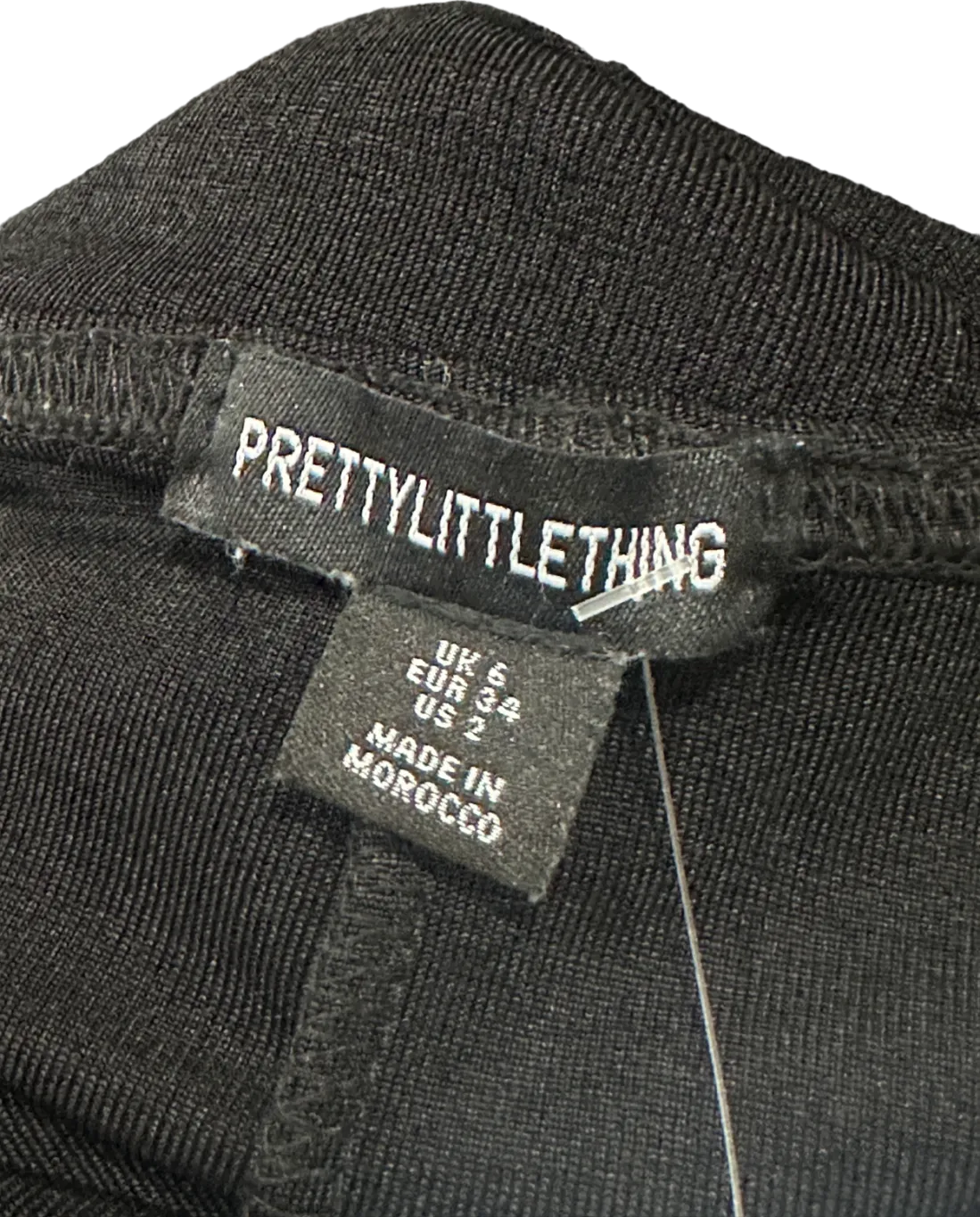 PrettyLittleThing Black Halter Neck Maxi Dress UK 6