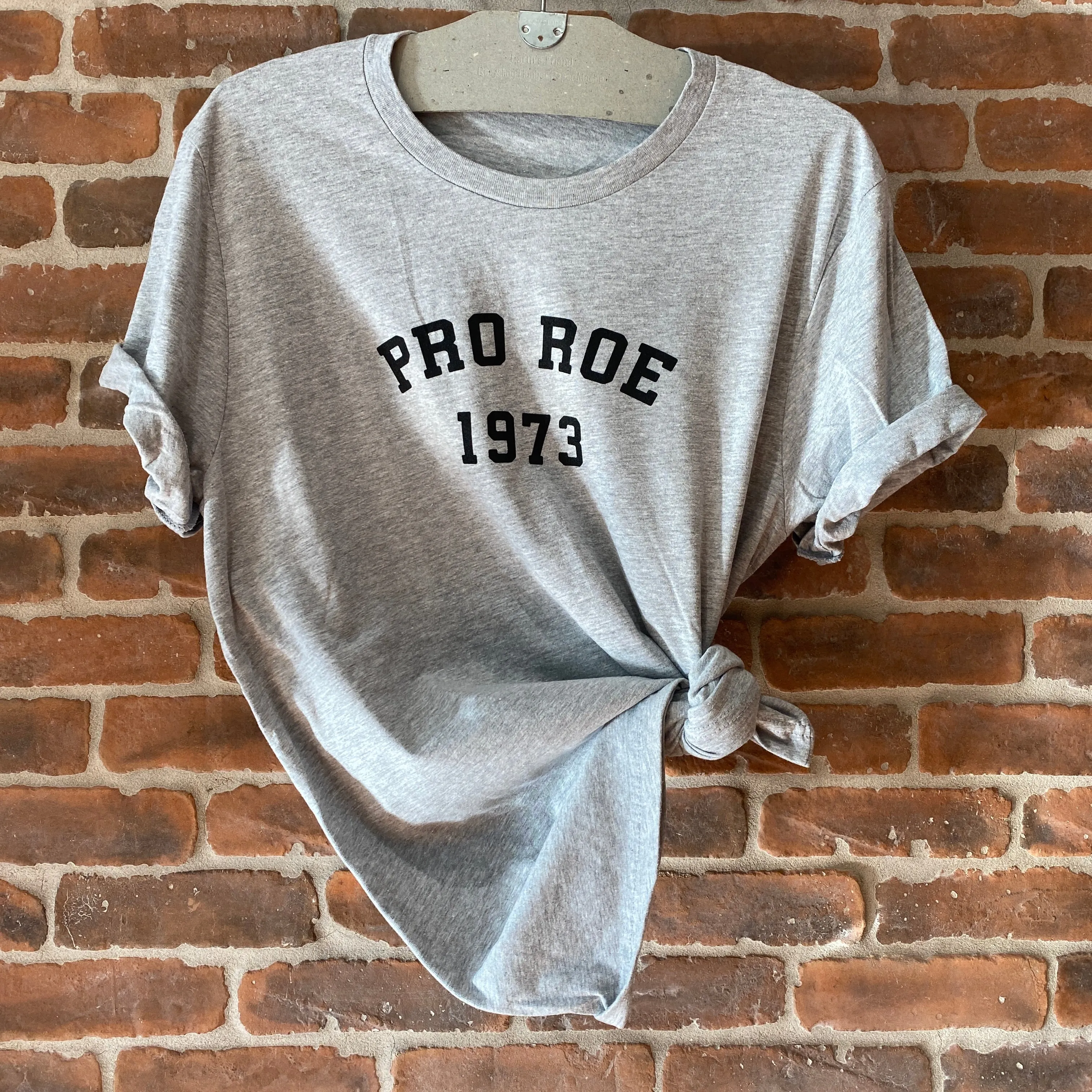 Pro Roe 1973 Tee - PE Grey   Black