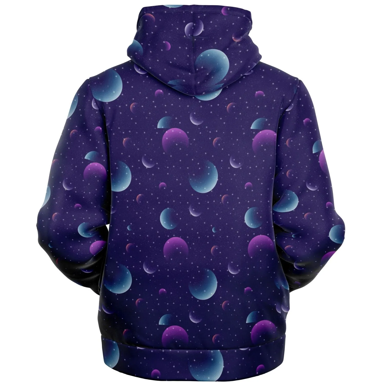 Purple Planets Microfleece Ziphoodie - AOP