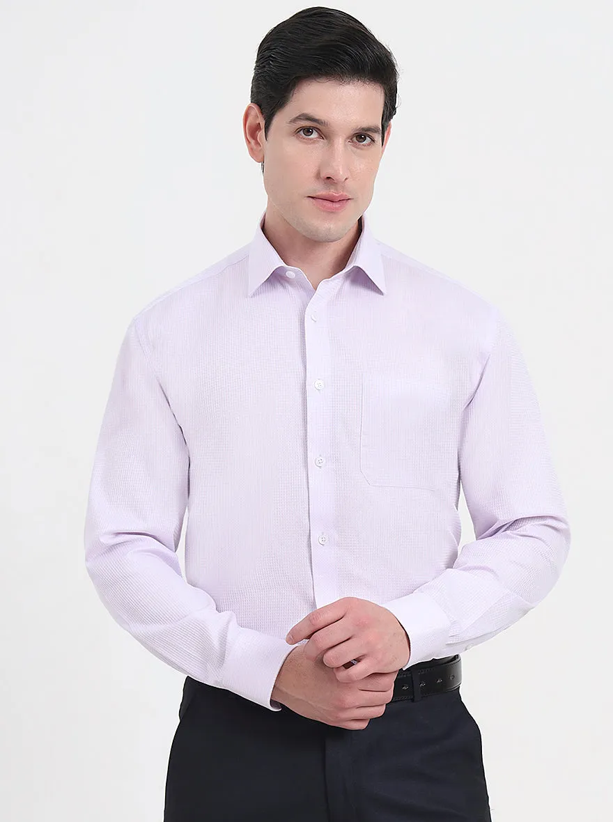 Purple Solid Regular Fit Formal Shirt | JadeBlue