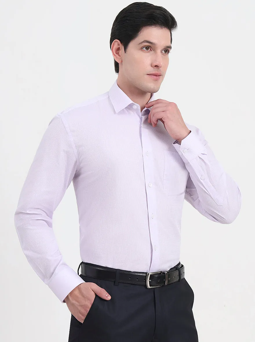 Purple Solid Regular Fit Formal Shirt | JadeBlue