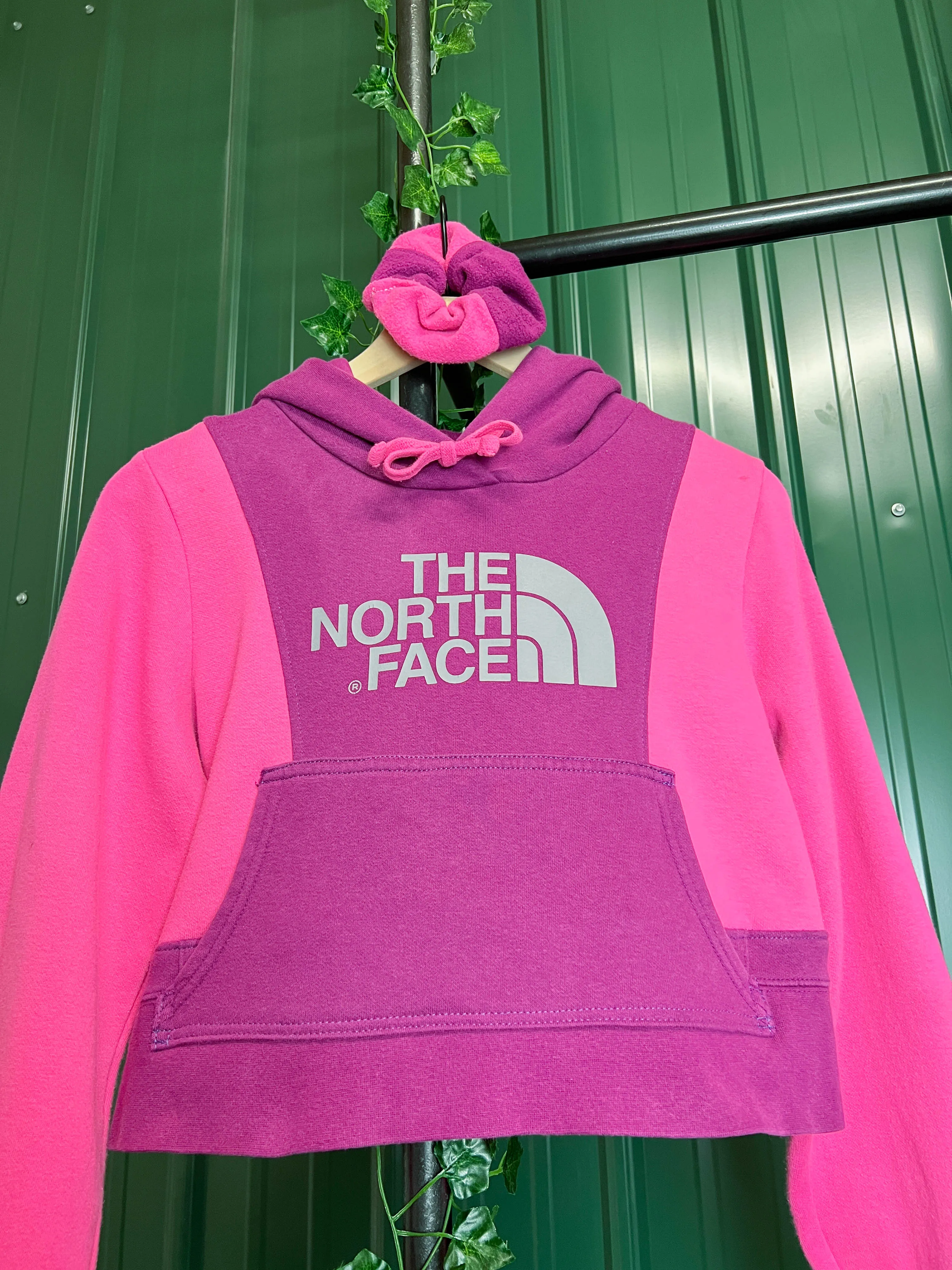"1 of 1" Dragon Berry North Face Crop Hoodie (M)