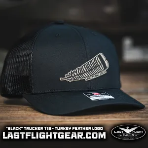 "BLACK" TRUCKER 112 | TURKEY FEATHER
