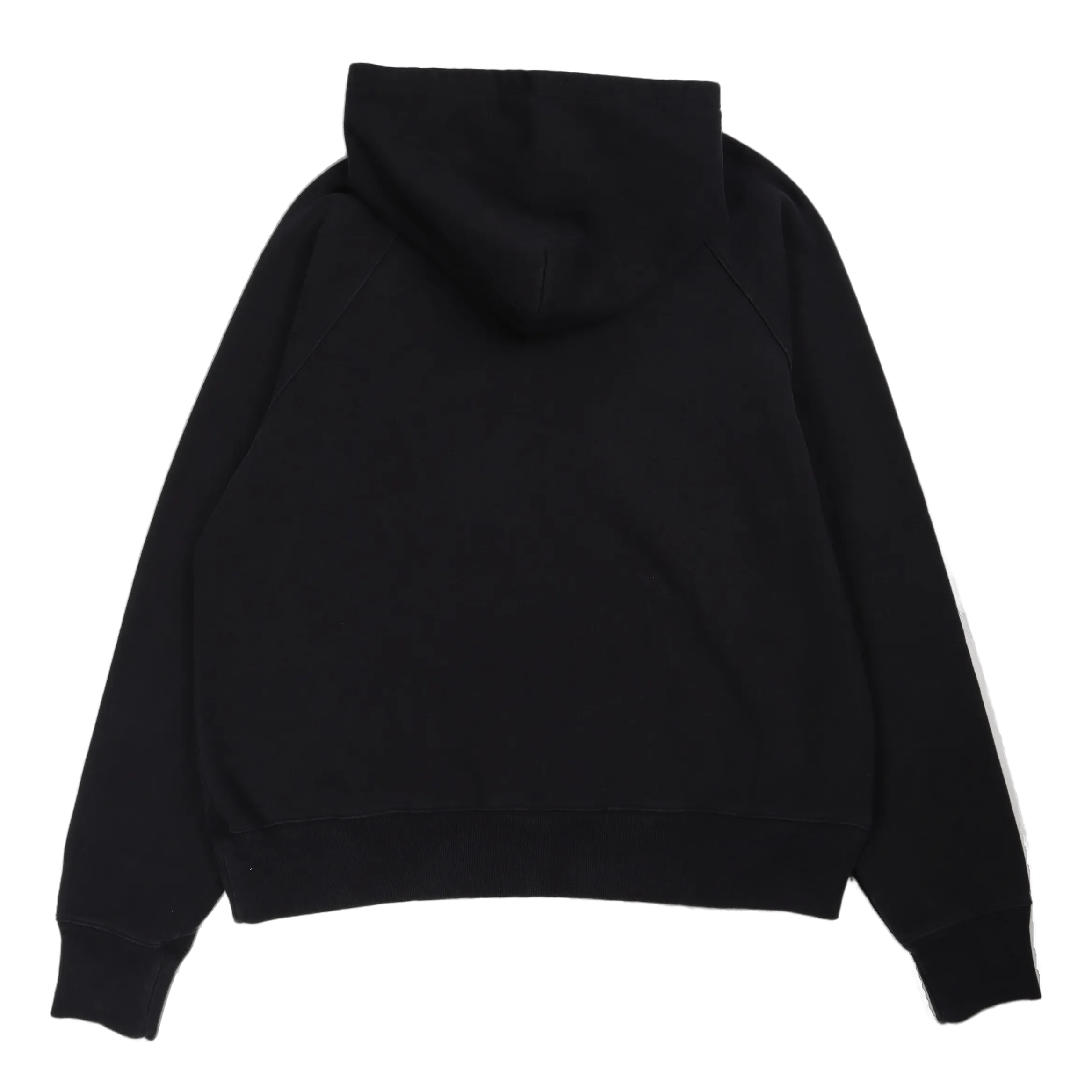 Raglan-sleeve Hood Sweat Black Ozone