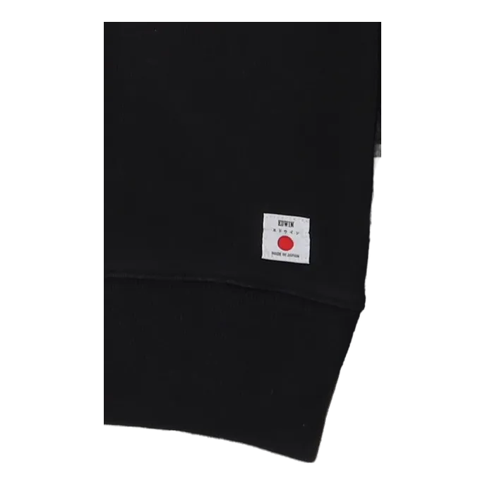 Raglan-sleeve Hood Sweat Black Ozone