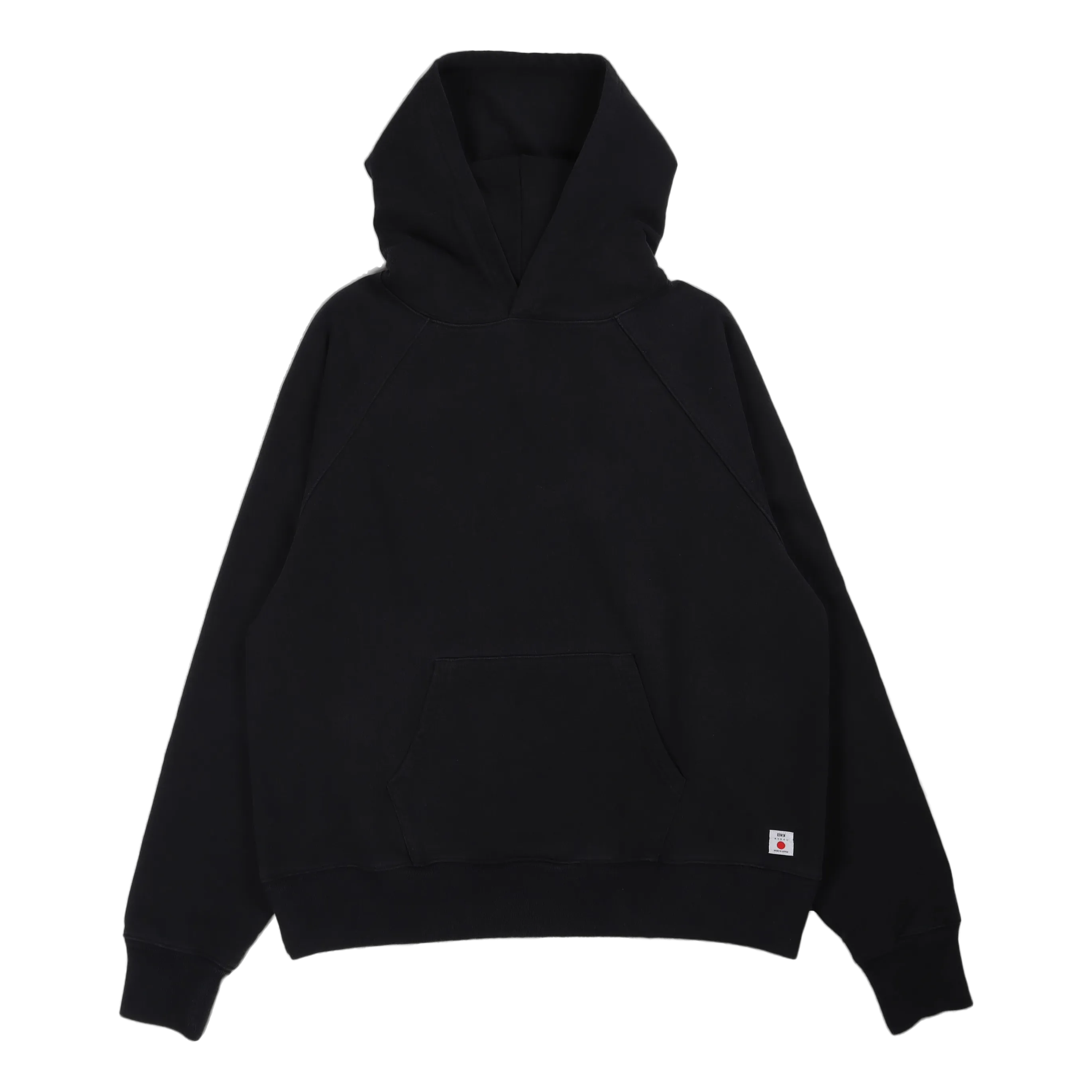 Raglan-sleeve Hood Sweat Black Ozone