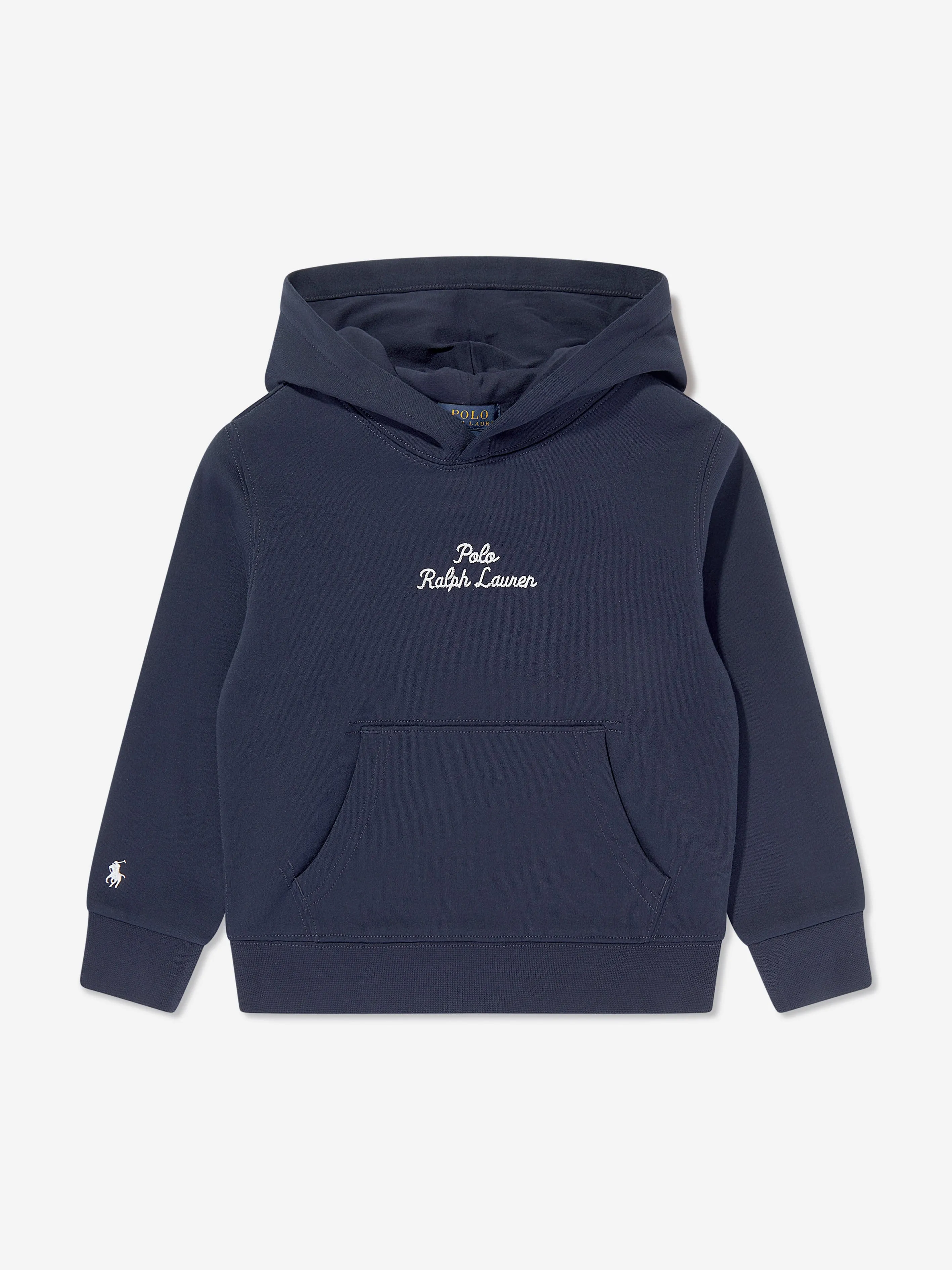 Ralph Lauren Boys Logo Tech Hoodie in Navy