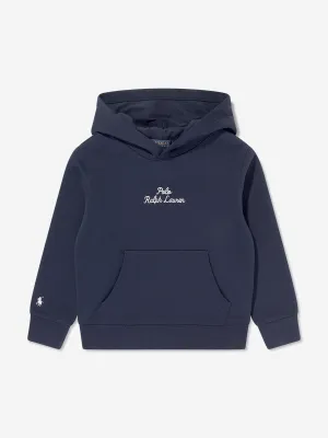 Ralph Lauren Boys Logo Tech Hoodie in Navy
