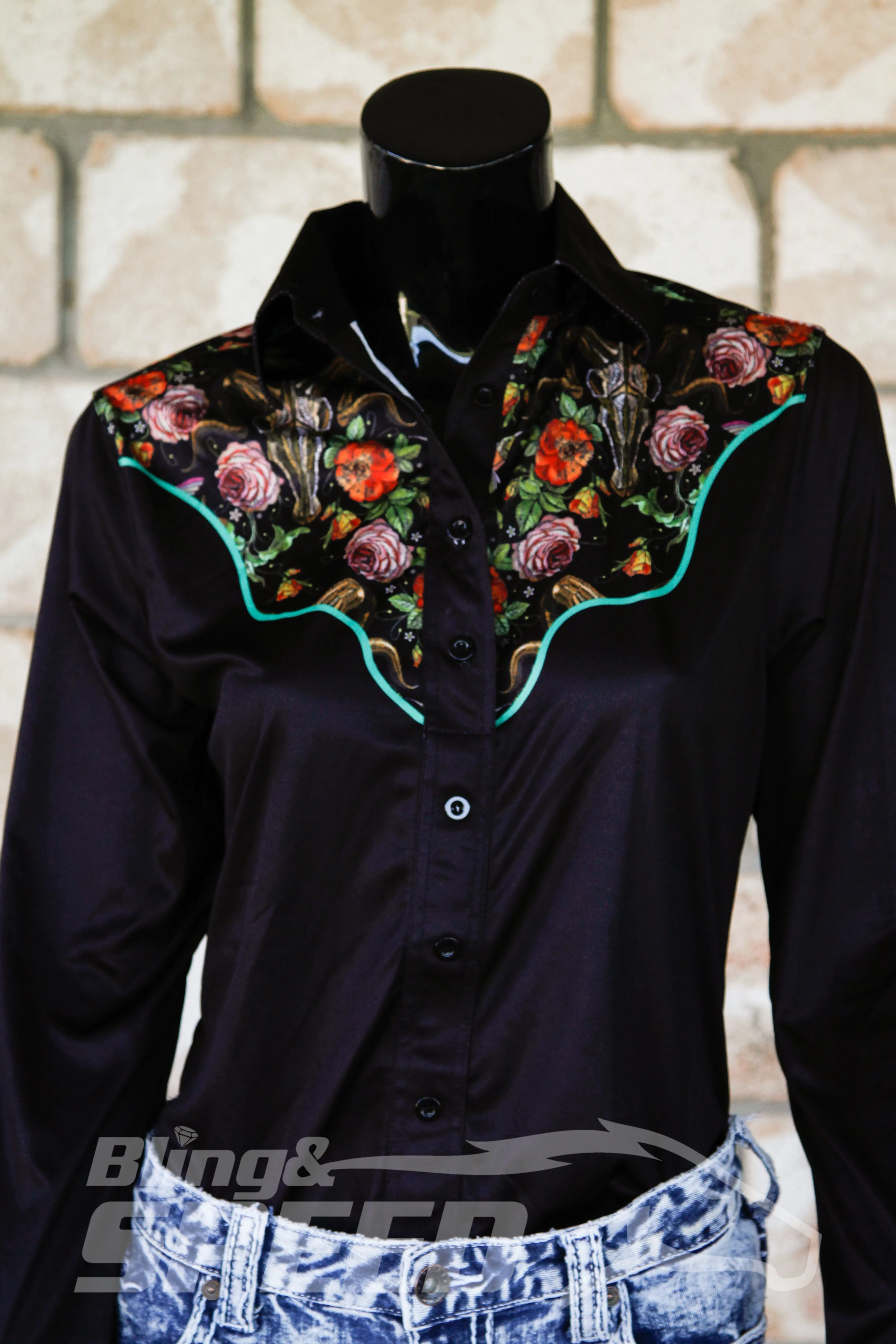 Ram Skull & Flowers Arena Shirt