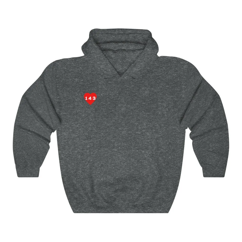 Red "143" Adult Hoodie
