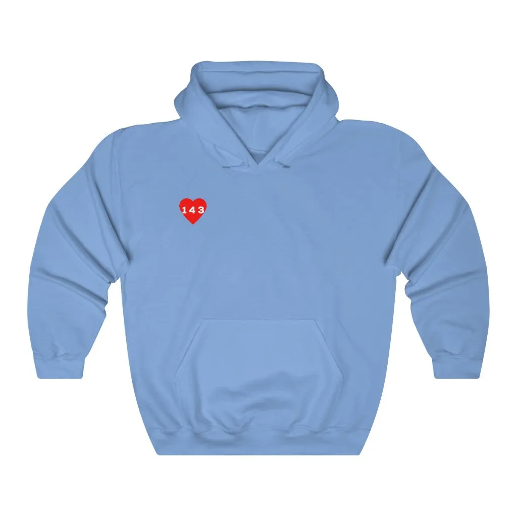 Red "143" Adult Hoodie