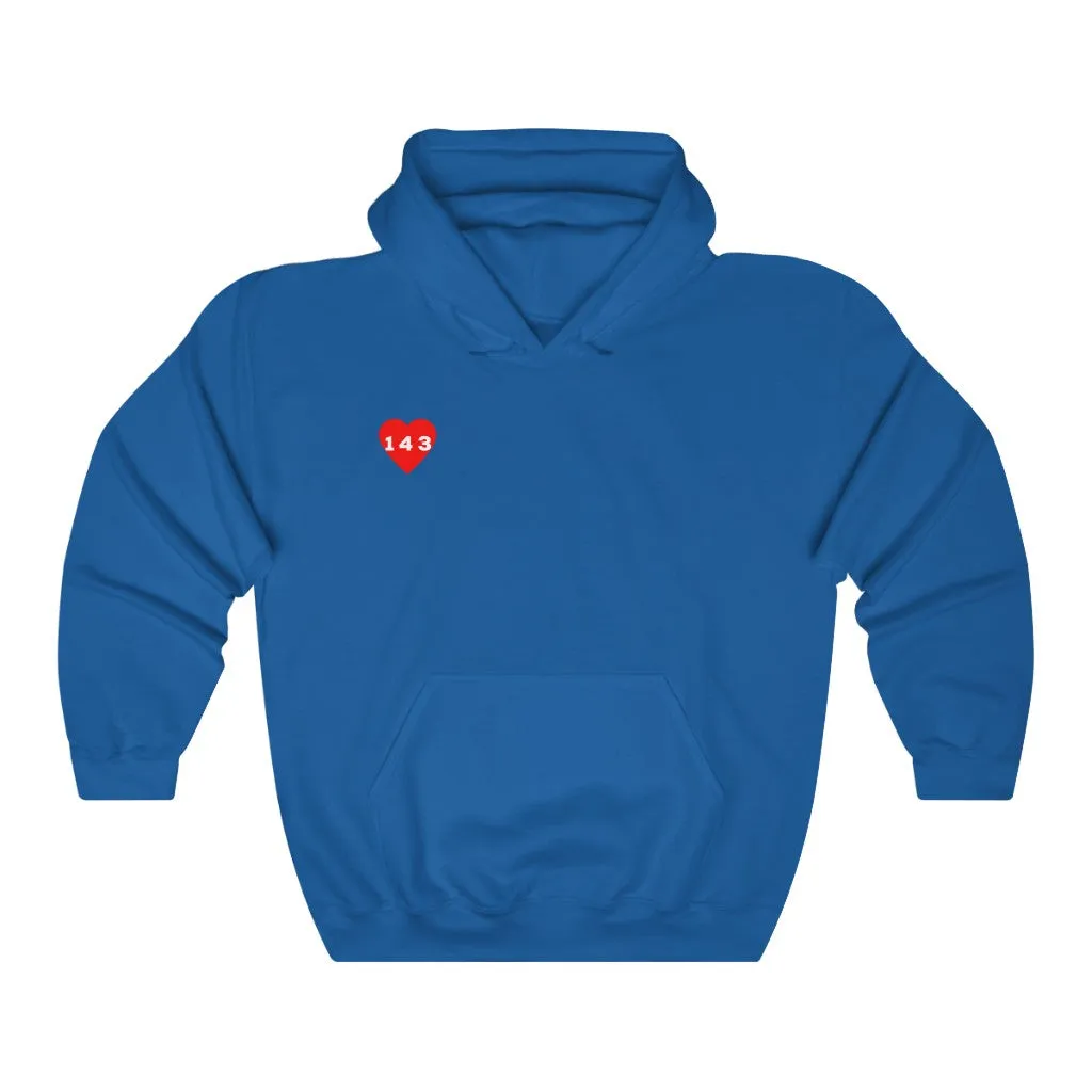 Red "143" Adult Hoodie
