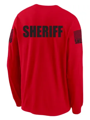 Red Sheriff Men's Shirt - Long Sleeve (Black)