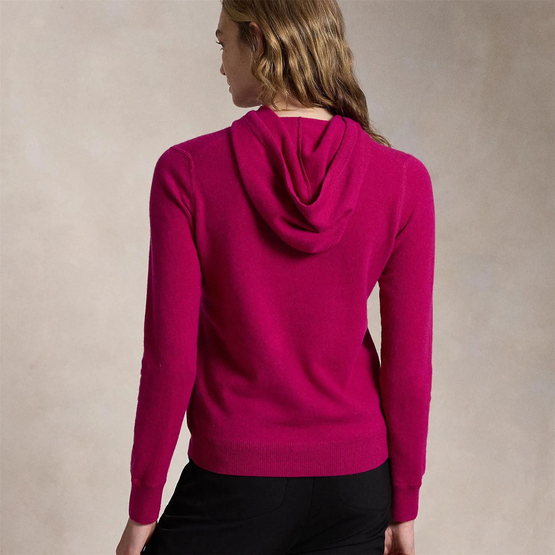RLX Cashmere Hoodie Fuchsia Berry