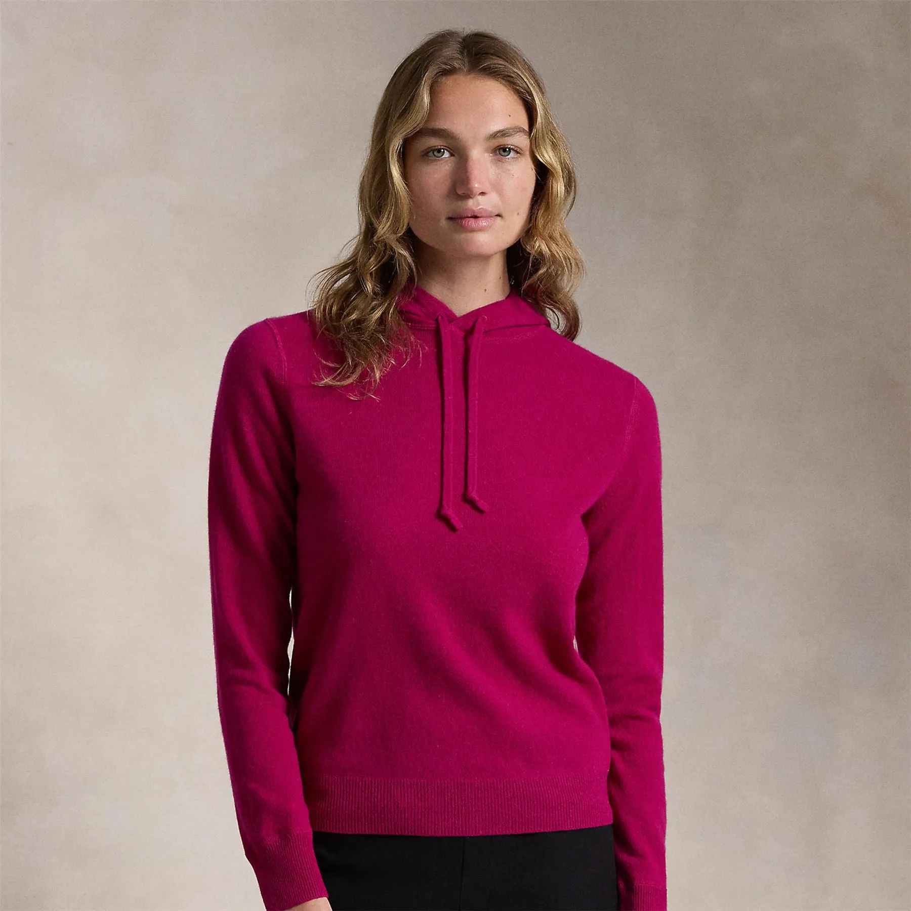 RLX Cashmere Hoodie Fuchsia Berry
