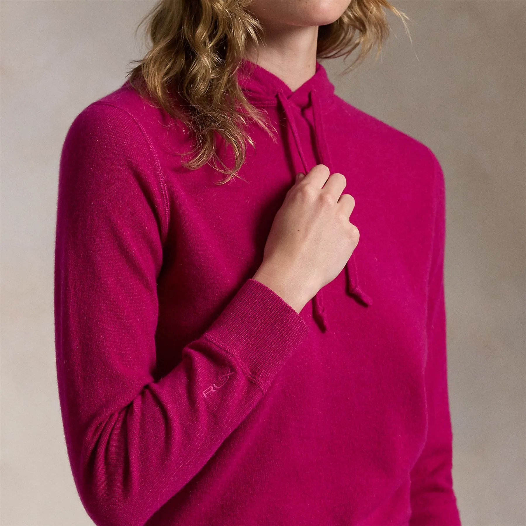 RLX Cashmere Hoodie Fuchsia Berry