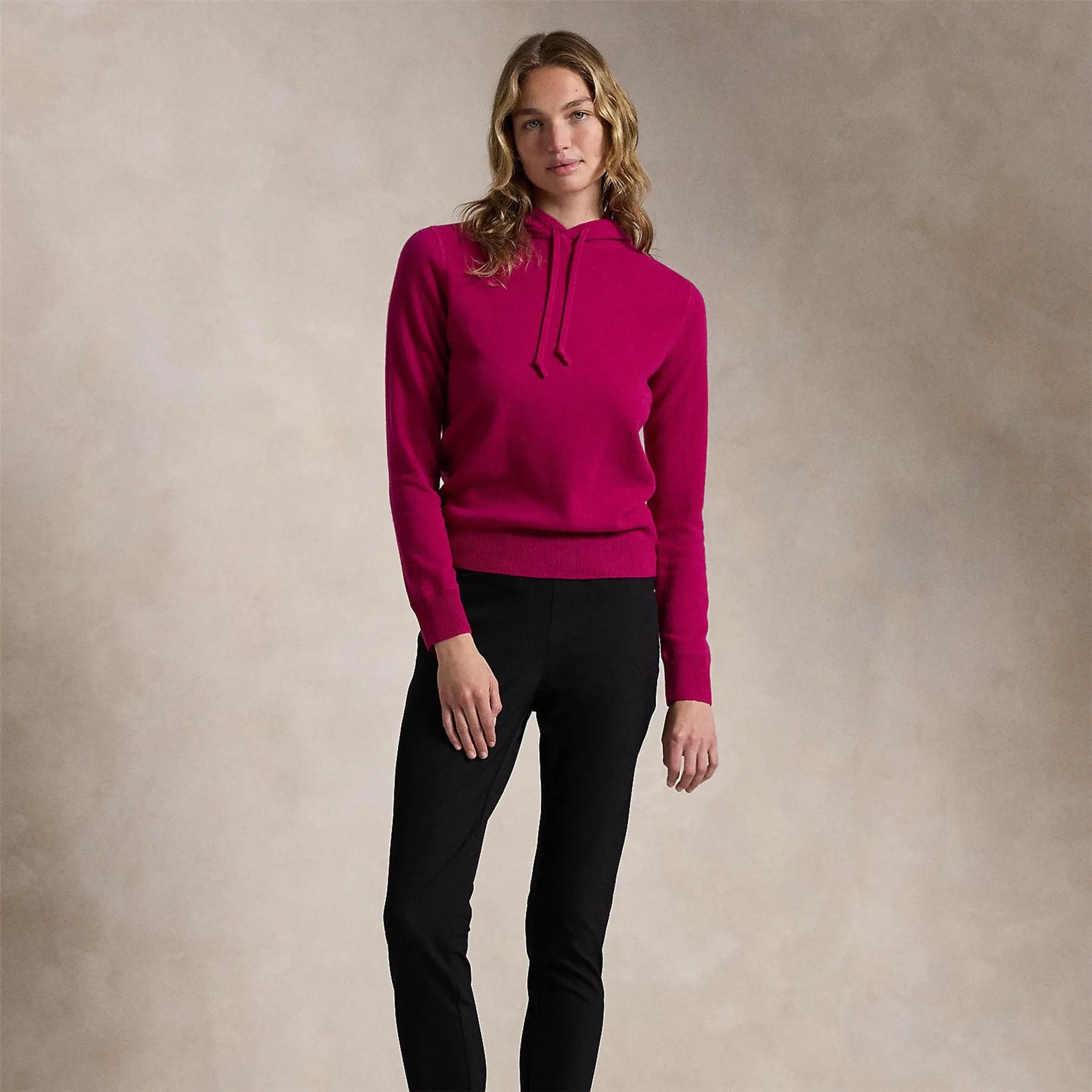 RLX Cashmere Hoodie Fuchsia Berry