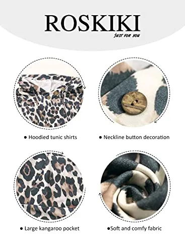 ROSKIKI Women's Animal Print Hoodie