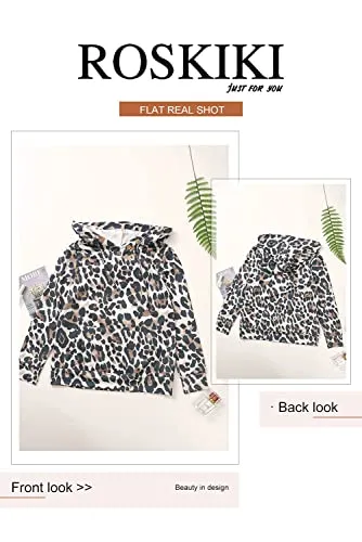 ROSKIKI Women's Animal Print Hoodie
