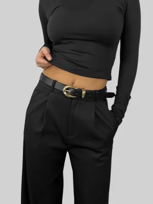 Rounded Buckle Belt