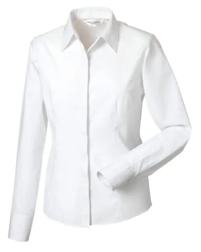 Russell Collection Ladies L/SL Poplin-924F
