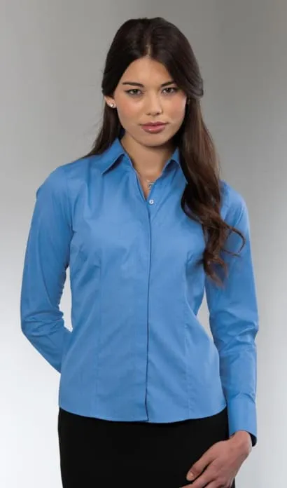 Russell Collection Ladies L/SL Poplin-924F