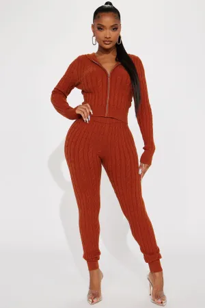 Rylee Sweater Legging Set - Rust