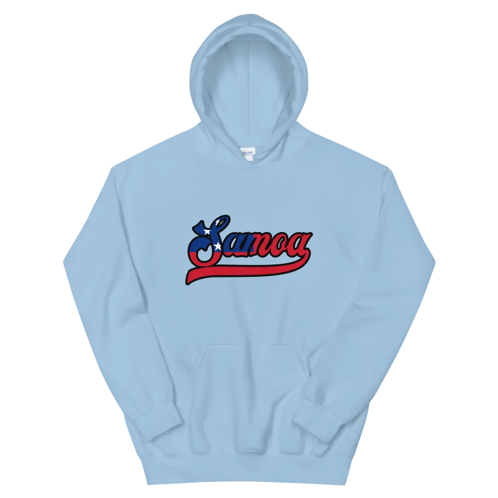 Samoa 685 - Flag with Black Border (front/back) *ADULT HOODIE*