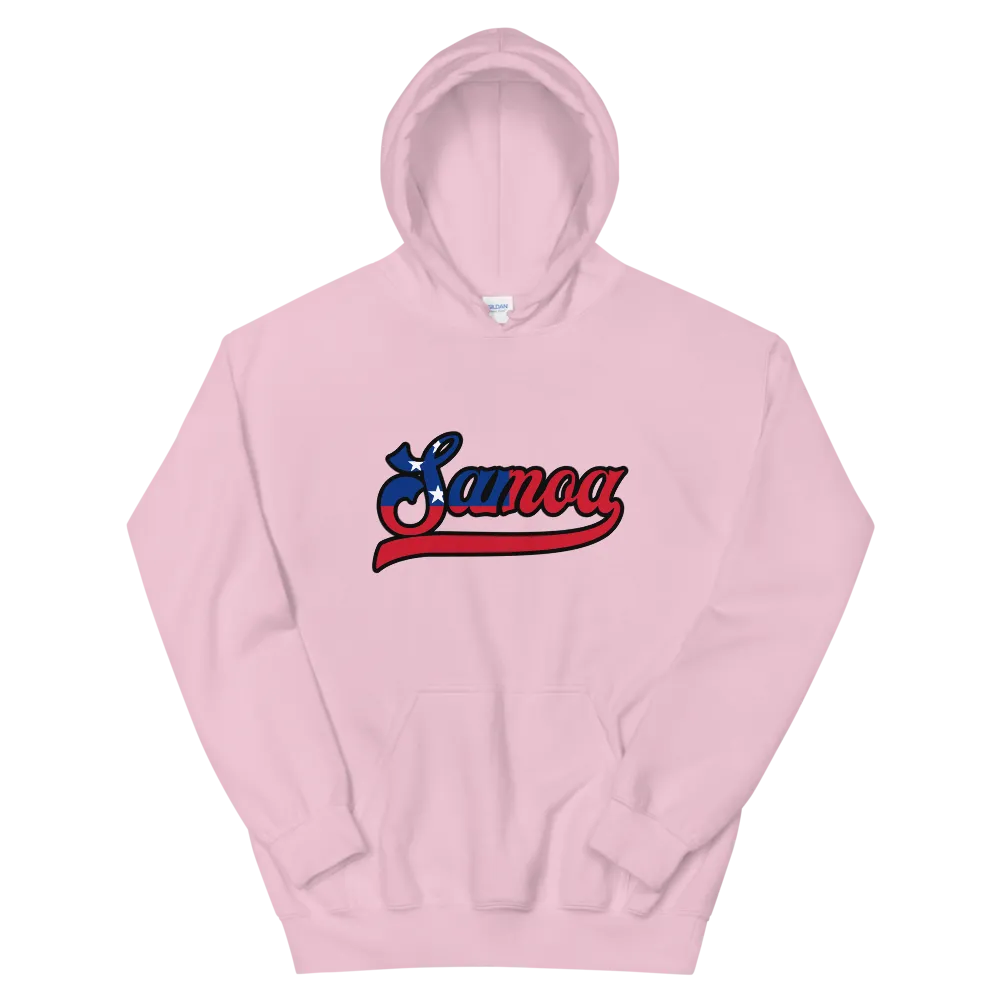 Samoa 685 - Flag with Black Border (front/back) *ADULT HOODIE*