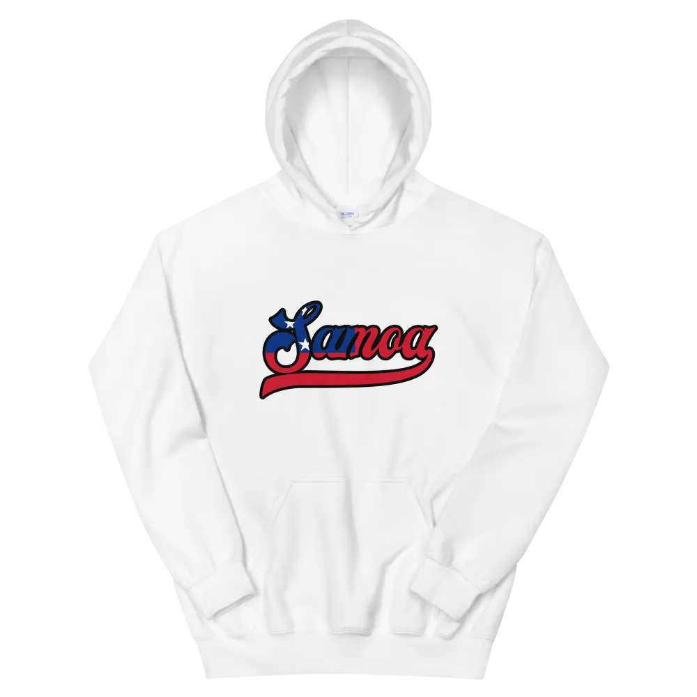 Samoa 685 - Flag with Black Border (front/back) *ADULT HOODIE*