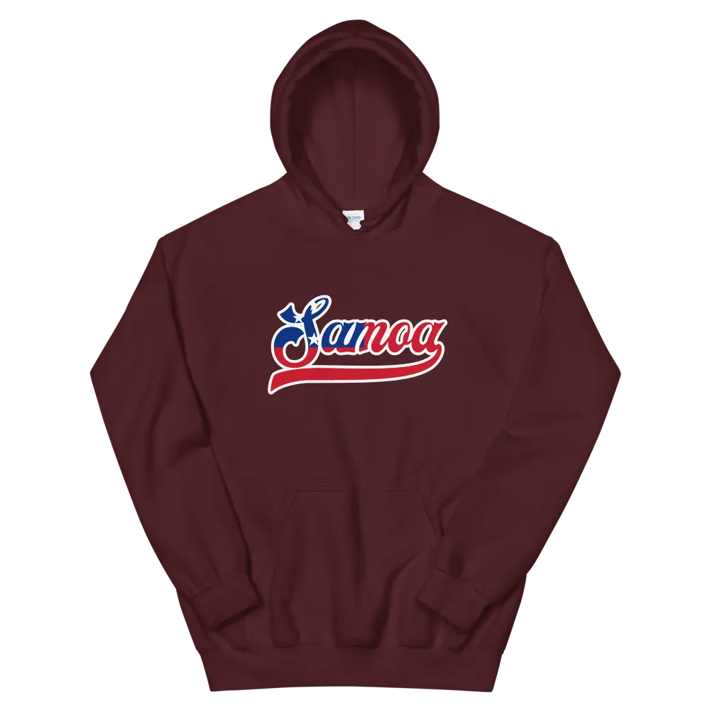 Samoa 685 - Flag with White Border (front/back)  *ADULT HOODIE*